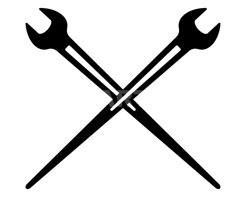 Crossed Spud Wrench Svg Clipart Image Cricut Svg Image Dxf Etsy