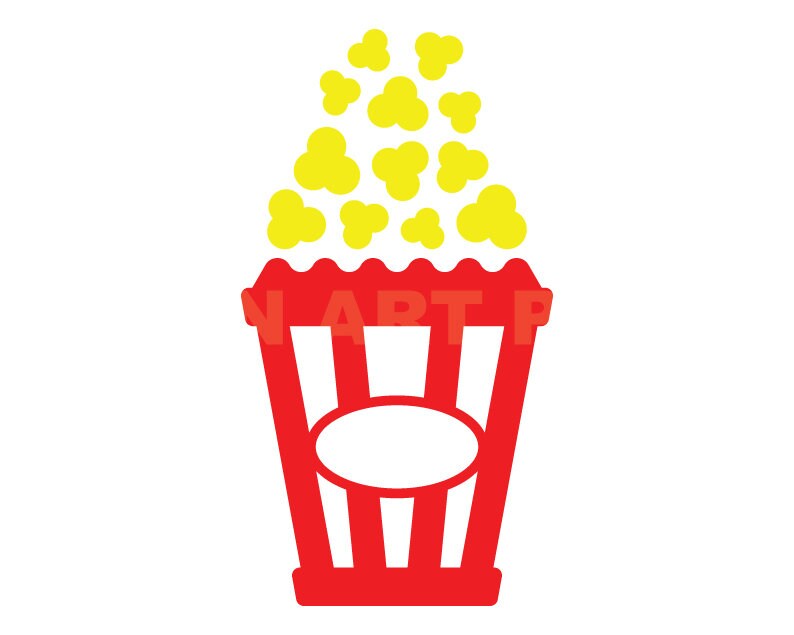 Popcorn Box Svg Popcorn Svg Clipart Image Cricut Svg Image Etsy