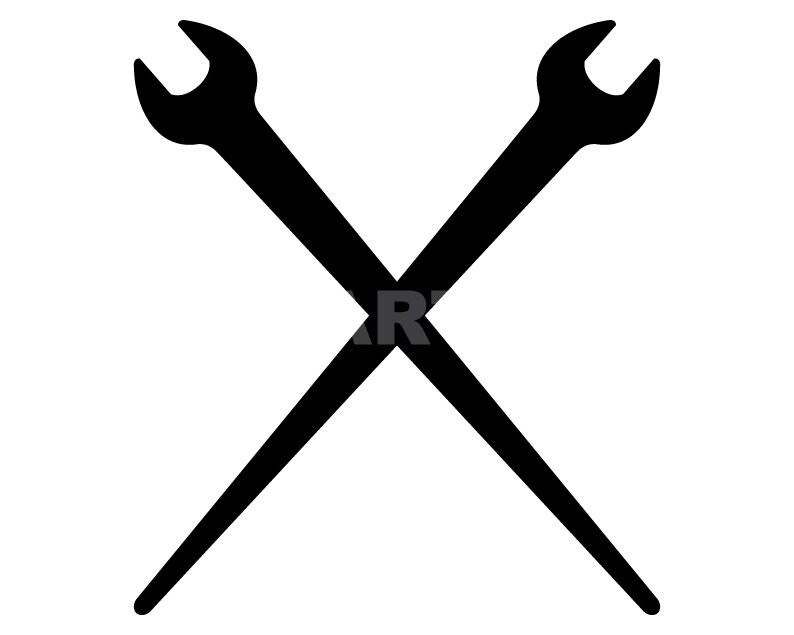 Crossed Spud Wrench Svg Clipart Image Cricut Svg Image Dxf Etsy