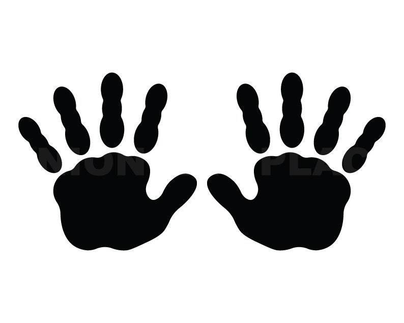 Baby Handprints Svg Clipart Image Cricut Svg Image Dxf Pdf Etsy Canada