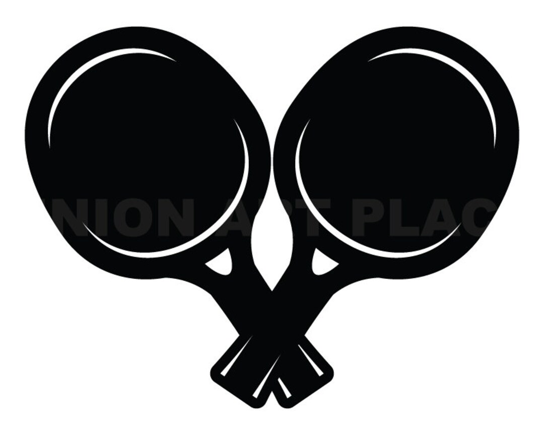 Crossed Ping Pong Paddles Svg Clipart Image Cricut Svg Image Etsy