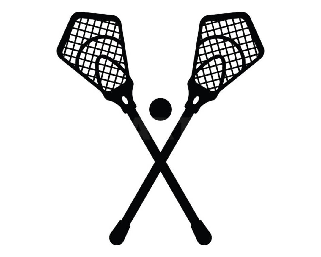 Crossed Lacrosse Sticks Svg Ball Svg Clipart Image Cricut Svg Etsy