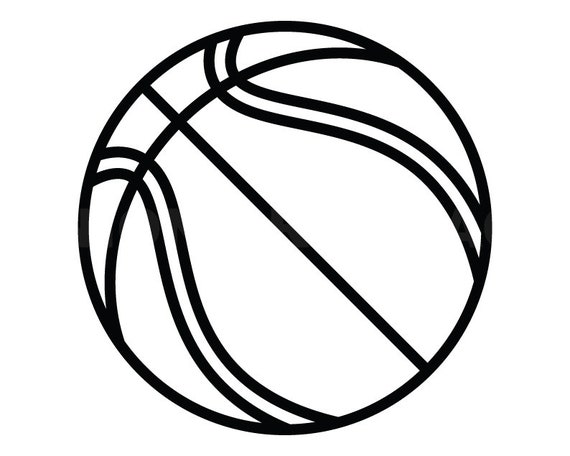 Basketball Outline Svg Clipart Image, Cricut Svg Image, Dxf, Pdf, Eps, Jpg,  Png, Svg, Silhouette, Cameo, Design - Etsy