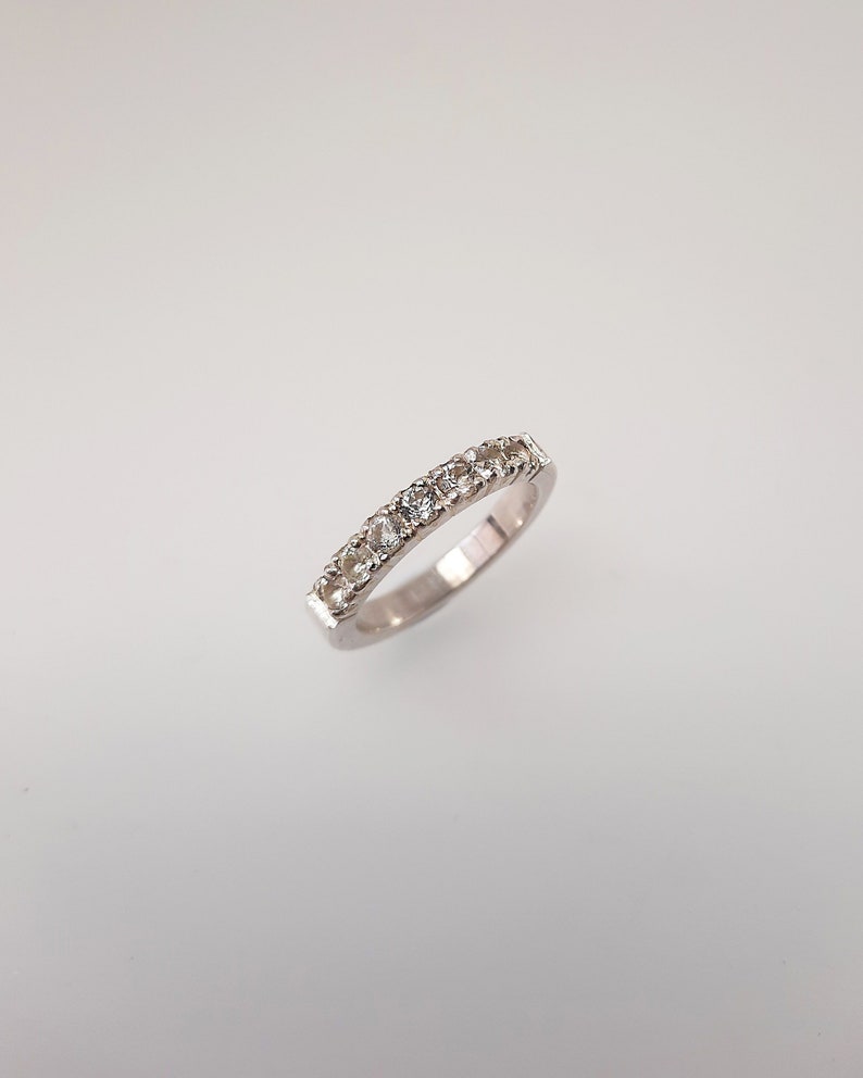 Eternity Ring with White Topaz image 1