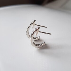 Eternity Small Hoop Earrings with Gemstones image 3