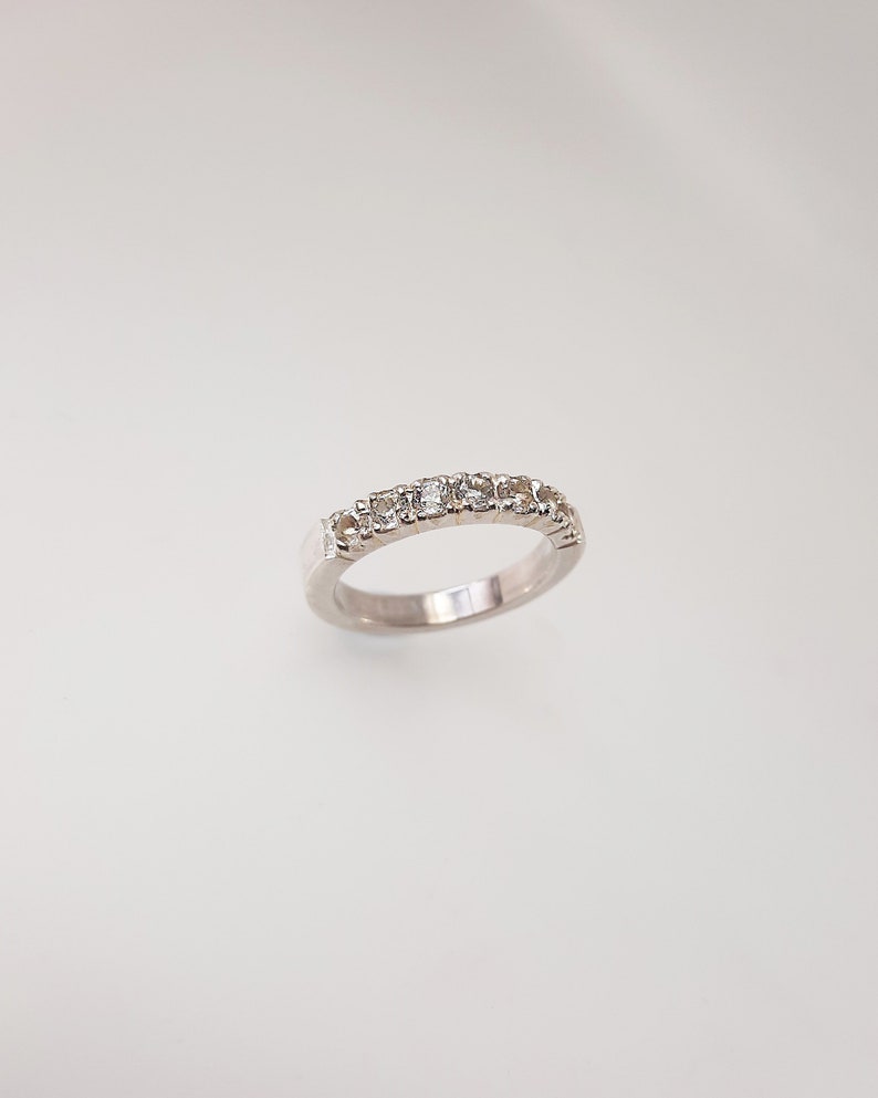 Eternity Ring with White Topaz image 4