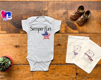 Semper Fun - Military Inspired Onesies & T-Shirts - Boy / Girl - Baby / Kids - TeeNow Apparel