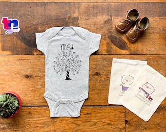 Family Tree - Short Sleeve Onesies / Bodysuits & T-Shirts - Unisex - Baby Infant / Kids - TeeNow Apparel