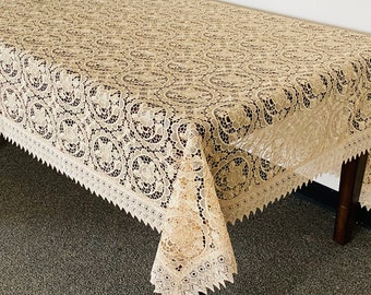 マデイラ刺繍のベネチアンスタイルニードルレーステーブルクロス