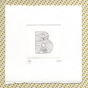Alfabeto - Lettera B  "Bendata"  - Stampa d’arte