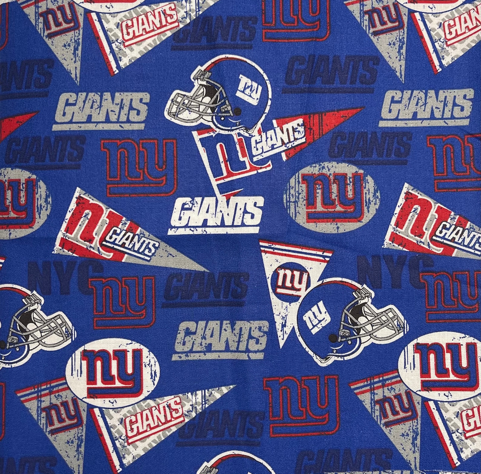 NY Giants Cotton Fabric 58 Wide Etsy