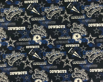 Dallas Cowboys Cotton Fabric Blocks, Navy, or Camo