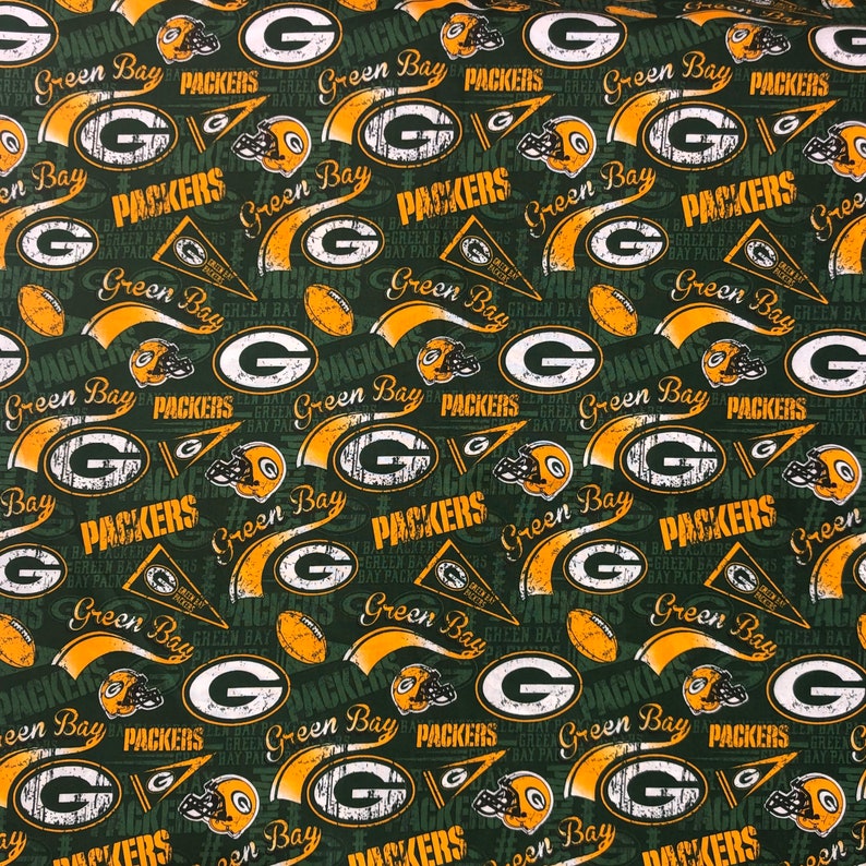 Green Bay Packers Cotton Fabric - Etsy Italia