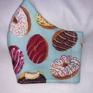 Cupcakes Donuts Lemons Coffee Time Cotton Face Mask with Filter Pocket 3 Layers