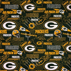 Green Bay Packers Cotton Fabric - Etsy