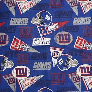 NY Giants/Buffalo Bills Cotton Fabric 44”-58” Wide