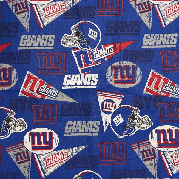 NY Giants Cotton Fabric 44”-58” Wide