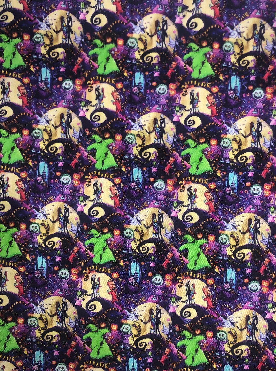 Nightmare Before Christmas Cotton Fabric Etsy