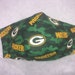 Green Bay Packers Cotton Face Mask - Etsy