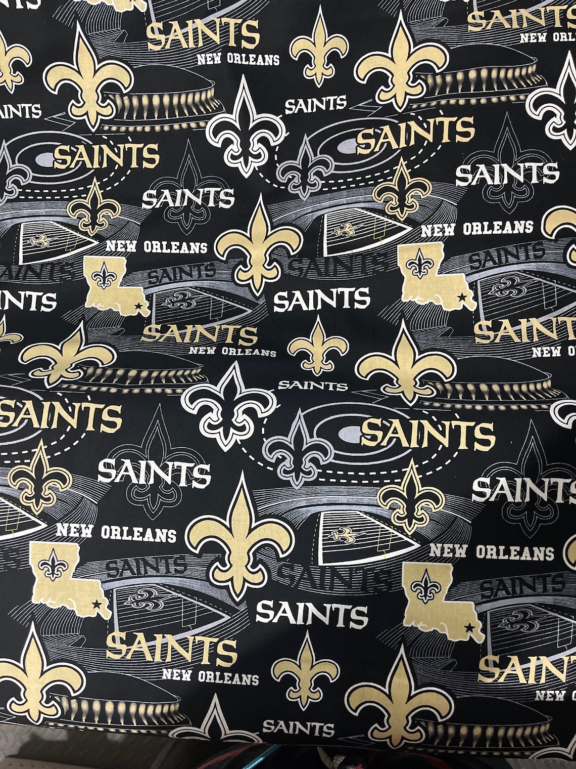 Saints Rugby Pattern Saints Cotton Fabric - Etsy