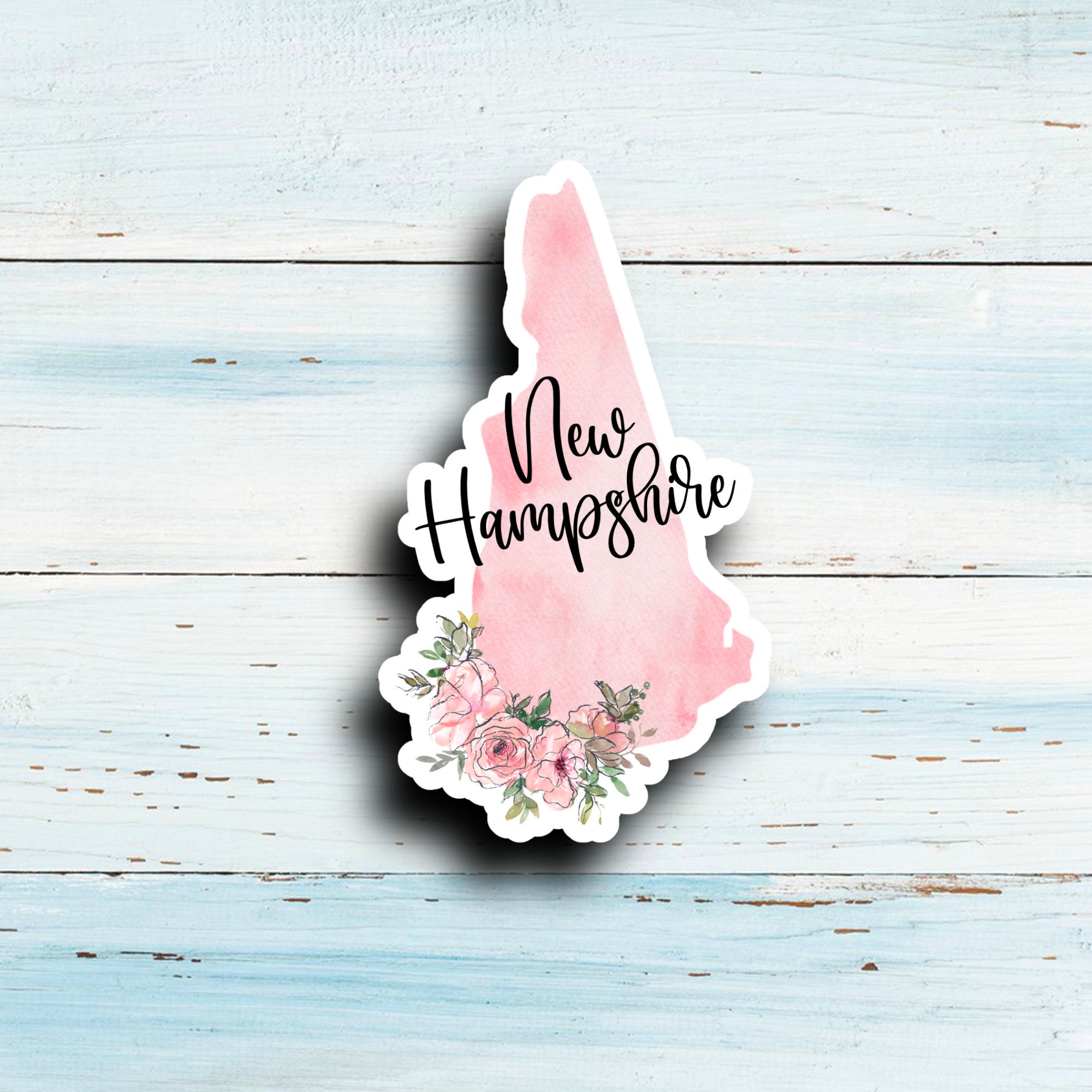 New Hampshire Sticker US State Stickers Waterproof Stickers Etsy