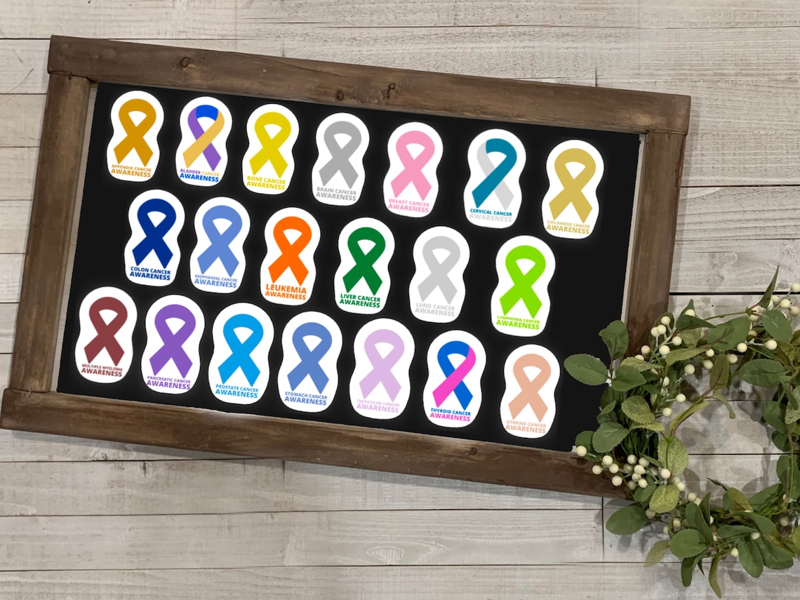 Cancer Sticker Cancer Awareness Collection Waterproof Vinyl Etsy