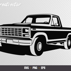 1980 Pickup Truck SUV - F 100 vector - F150 Pickup - Car vector - Car Digital - Car svg - F150 raptor – Svg Eps Png - Cutting files
