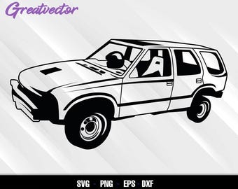 Blazer Derby Car Suv Svg Png DXF EPS | Demolition Derby Truck | Wrecked SUV Silhouette | Cricut Cut File