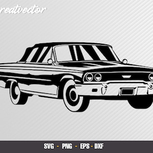 1963 F Galaxie l EPS - SVG - PNG - Dxf l arte vettoriale