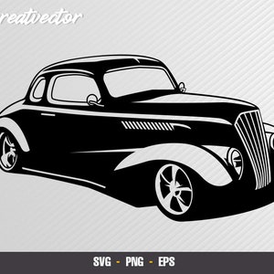Custom 1937 chevy coupe - Svg Eps Png - Cutting files