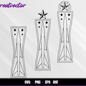 Air force missile badge l EPS - SVG - PNG - Dxf l Vector Art