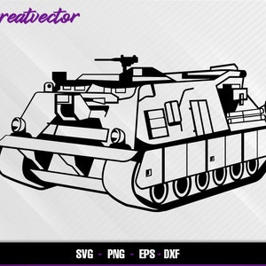 M88 Recovery Vehicle l EPS - SVG - PNG - Dxf l Vector Art