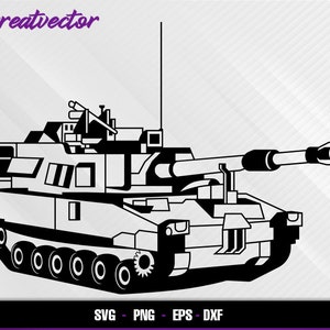 M109 howitzer Tank l EPS - SVG - PNG - Dxf l Vector Art