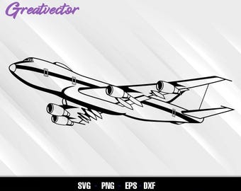 E‑4B Doomsday Plane - Boeing 747-200B - Svg Png Eps Dxf -