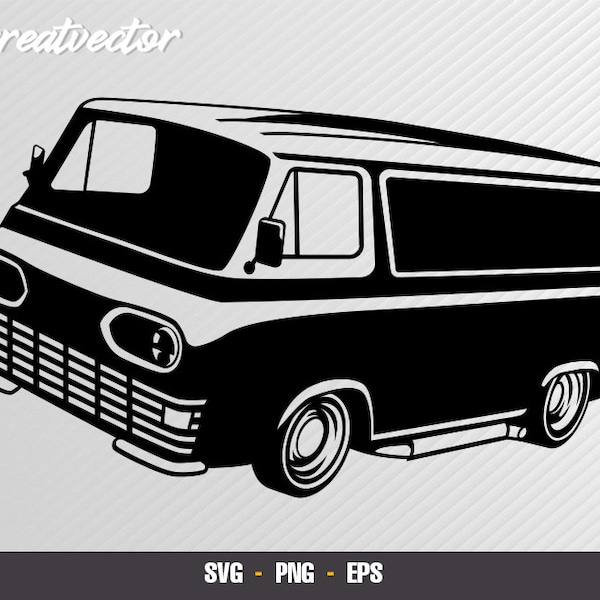 1964 econoline van l EPS - SVG - PNG - Dxf l Vector Art