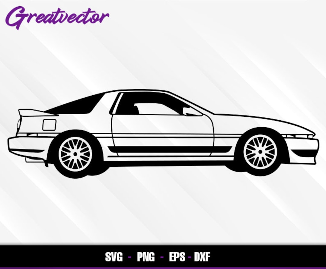 Supra Mk3 Side View L EPS SVG PNG Dxf L Vector Art Etsy
