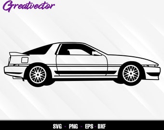 Supra mk3 side view l EPS - SVG - PNG - Dxf l Vector Art