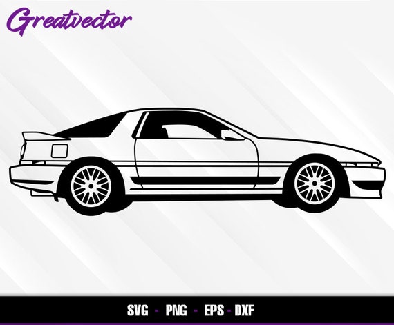 Supra mk3 side view l EPS SVG PNG Dxf l Vector Art