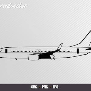 May include: A black and white silhouette of a commercial aeroplane with the text "Creativevector" in the top left corner.