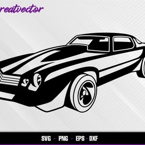 Z28 1980 Camaro l EPS - SVG - PNG - Dxf l Vector Art