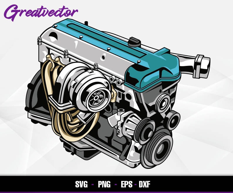 2JZ-Gte エンジン l EPS - SVG - PNG - Dxf l ベクター アート 2JZ-Gte エンジン l EPS - SVG - PNG - Dxf l ベクター アート