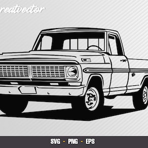 Ford F1 1972 - SVG EPS PNG - Vector