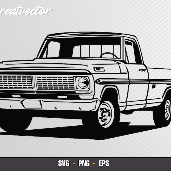 Ford F1 1972 - SVG EPS PNG - Vector