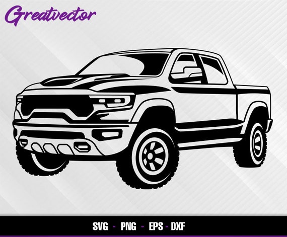 Ram Rt 2021 L EPS SVG PNG Dxf L Vector Art | Etsy