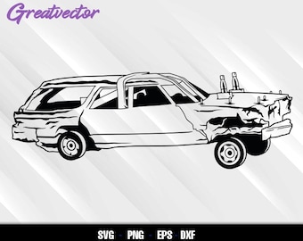 Demolition derby car SVG | race car Png dxf EPS Ai | cricut silhouette cut File