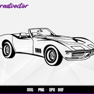 1969 Corvette Stingray ZL1 l EPS - SVG - PNG - Dxf l Vector Art
