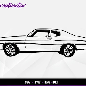 Chevelle 1970 l EPS - SVG - PNG - Dxf l Vector Art