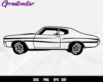 Chevelle 1970 l EPS - SVG - PNG - Dxf l Arte vetorial