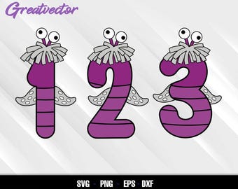monster 0 - 9 numbersSVG - PNG - pdf File, t-shirt Svg, svg -Vector art Commercial & Personal Use- Cricut
