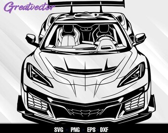 Corvette ZR1X model 2026 - EPS - SVG - PNG - Dxf Vector File